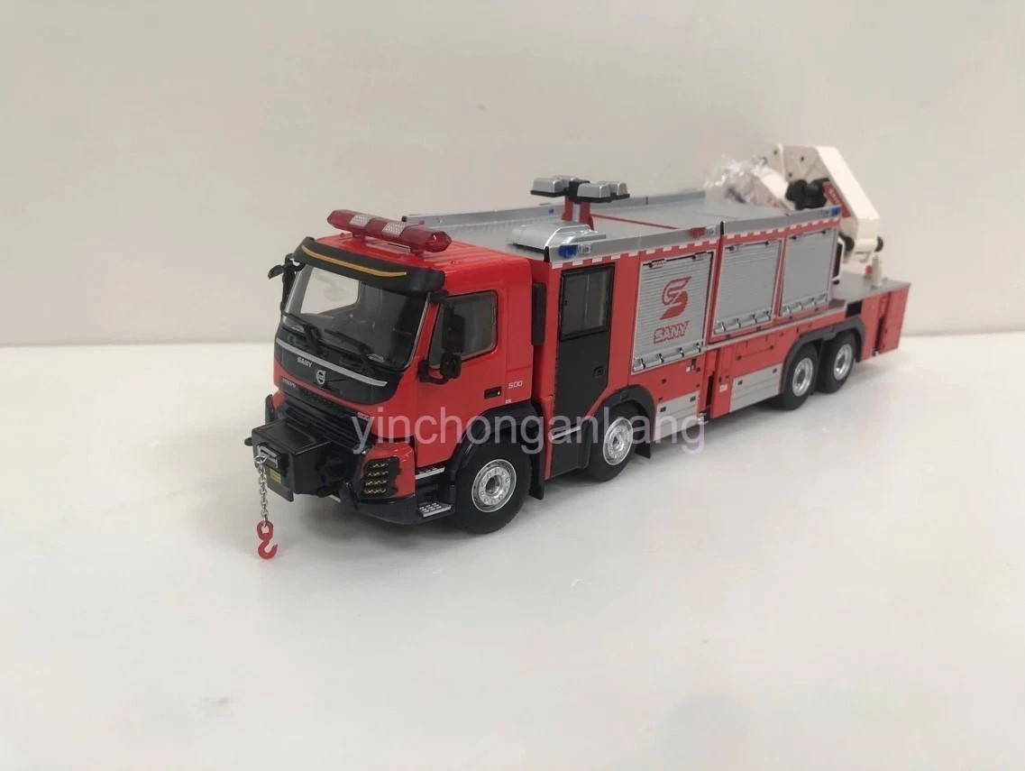 1:50 SANY JY200 Fire Engine Truck Emergency Recue Vehicles Diecast Model