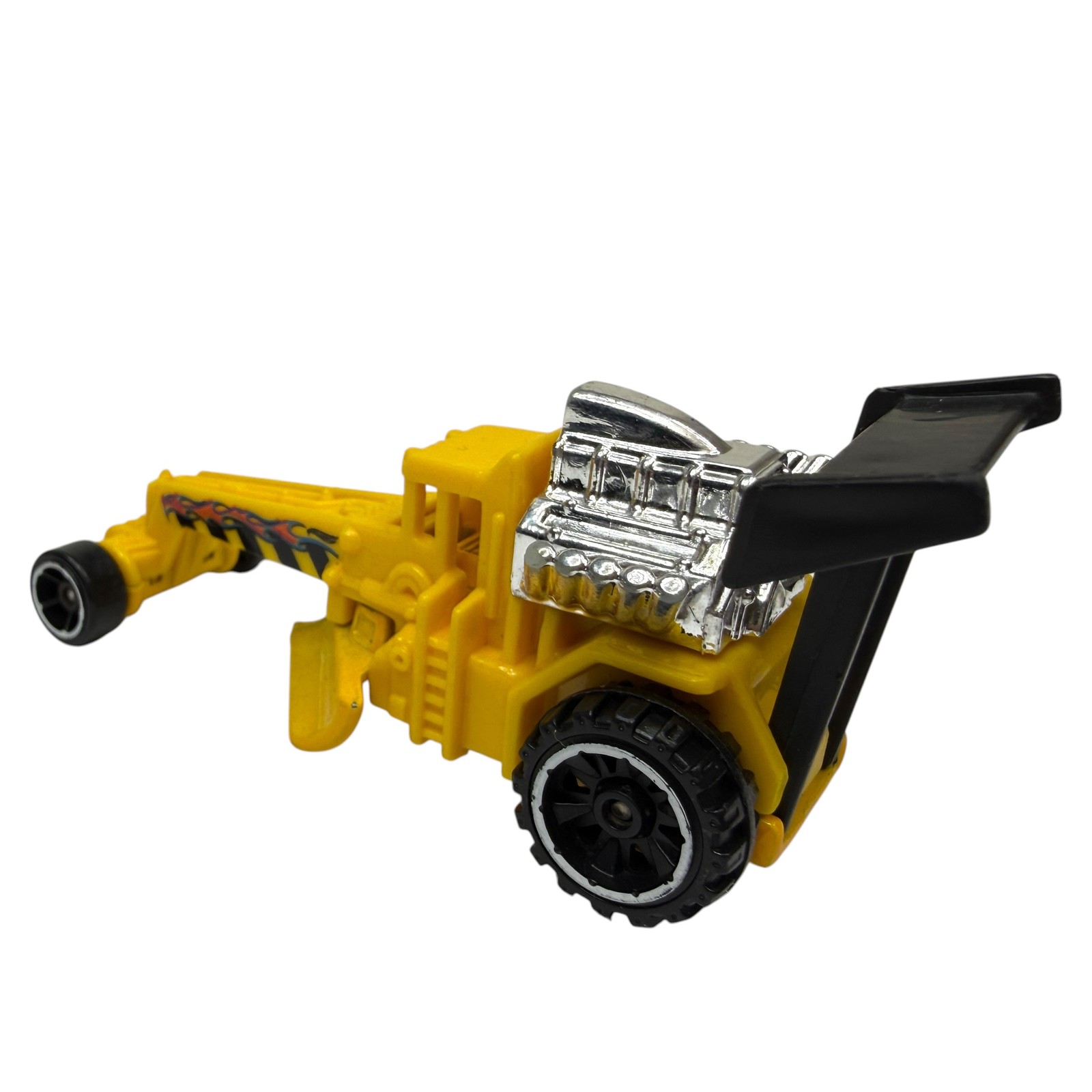 Hot Wheels Dragster Dozer Road Grader Yellow Flame Decals Diecast Toy Car CFH84