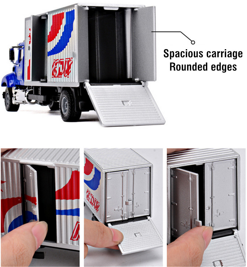 1:50 Diecast American Van Alloy Delivery Truck Toy Emulational Vehicle Model