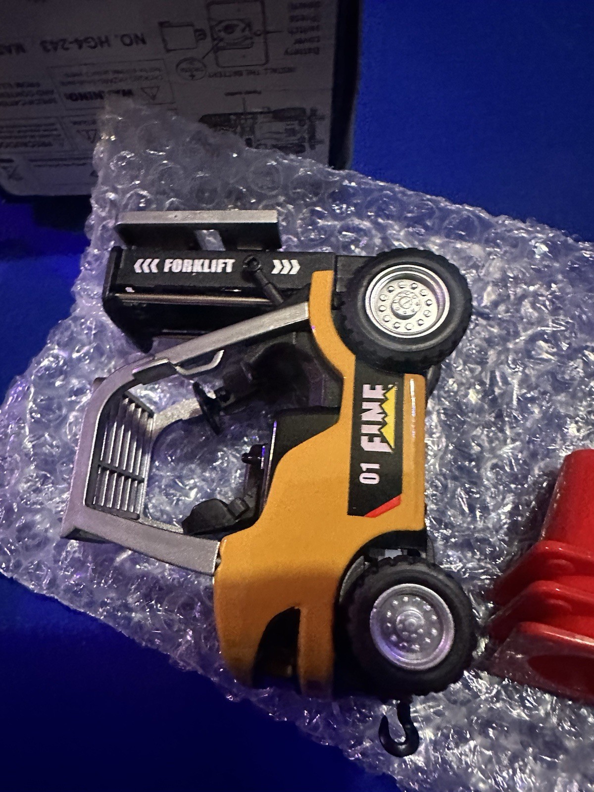 1/64 RC Forklift Toy 7 Channel 2 Mode Mini Remote Control Forklift Truck with…