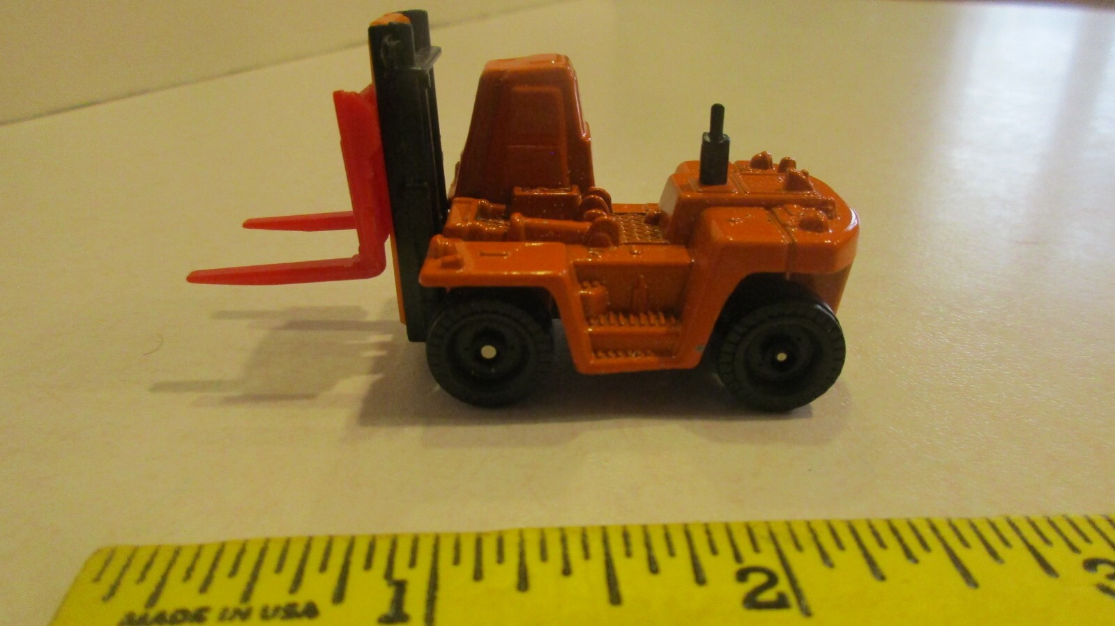 Vintage Summer Marz Karz S8030 Orange Forklift Tractor 1:128 Diecast/Plastic