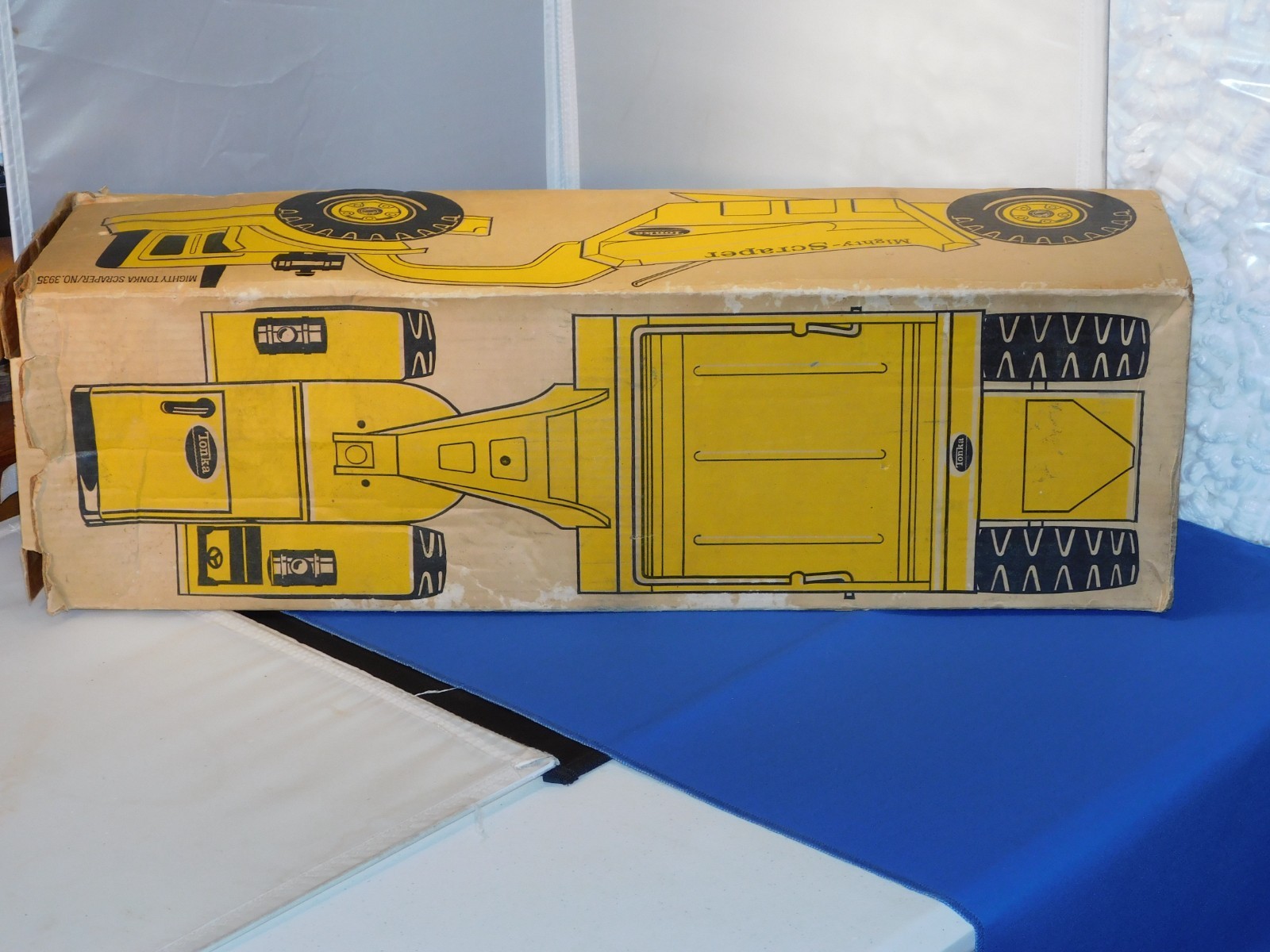 Vintage Mighty Tonka Pressed Steel Scraper No 3935 With Original Box!!