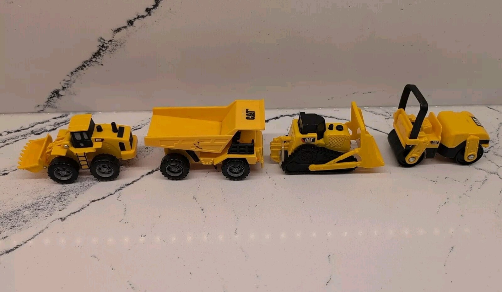 CAT Construction Lot Of 4 Little Machines 3in Mini Cat Toy Vehicles Plastic
