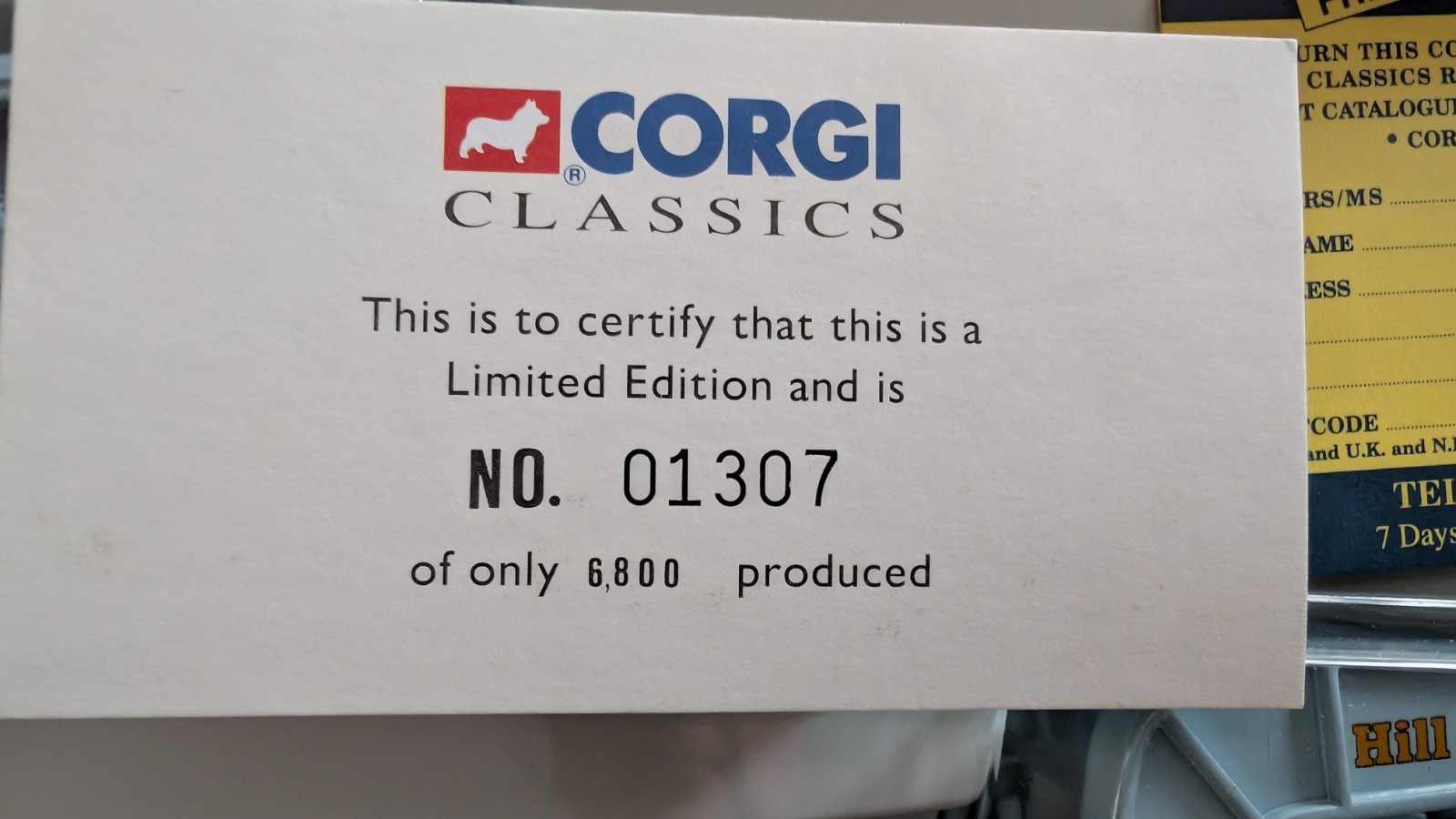 Corgi Classics #17601 Heavy Haulage Hills of Botley ltd ed. 1307/6800 NIB
