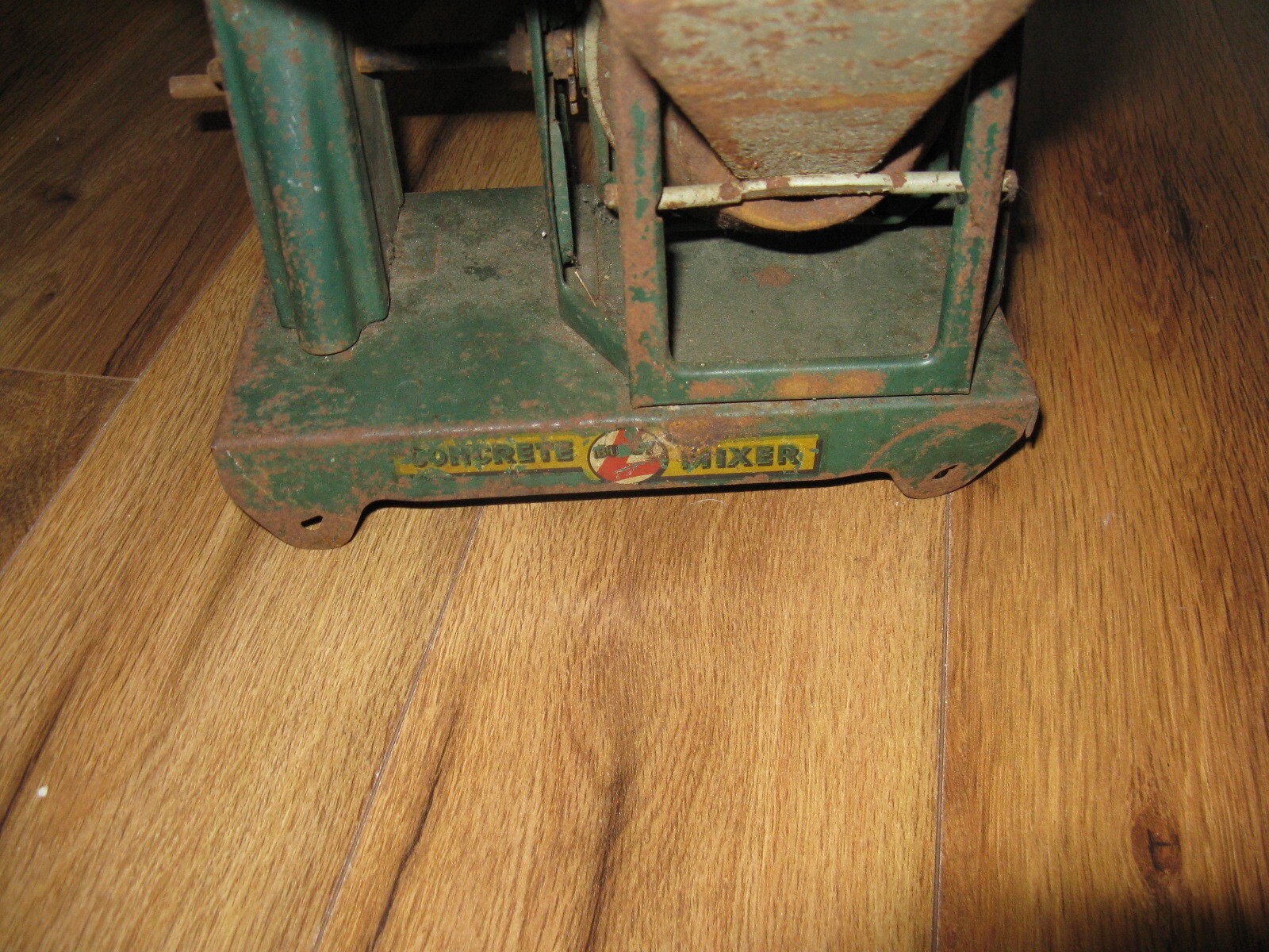 **PARTS REPAIR** Antique BUDDY L Green Concrete Cement Mixer Pressed Steel 1930s