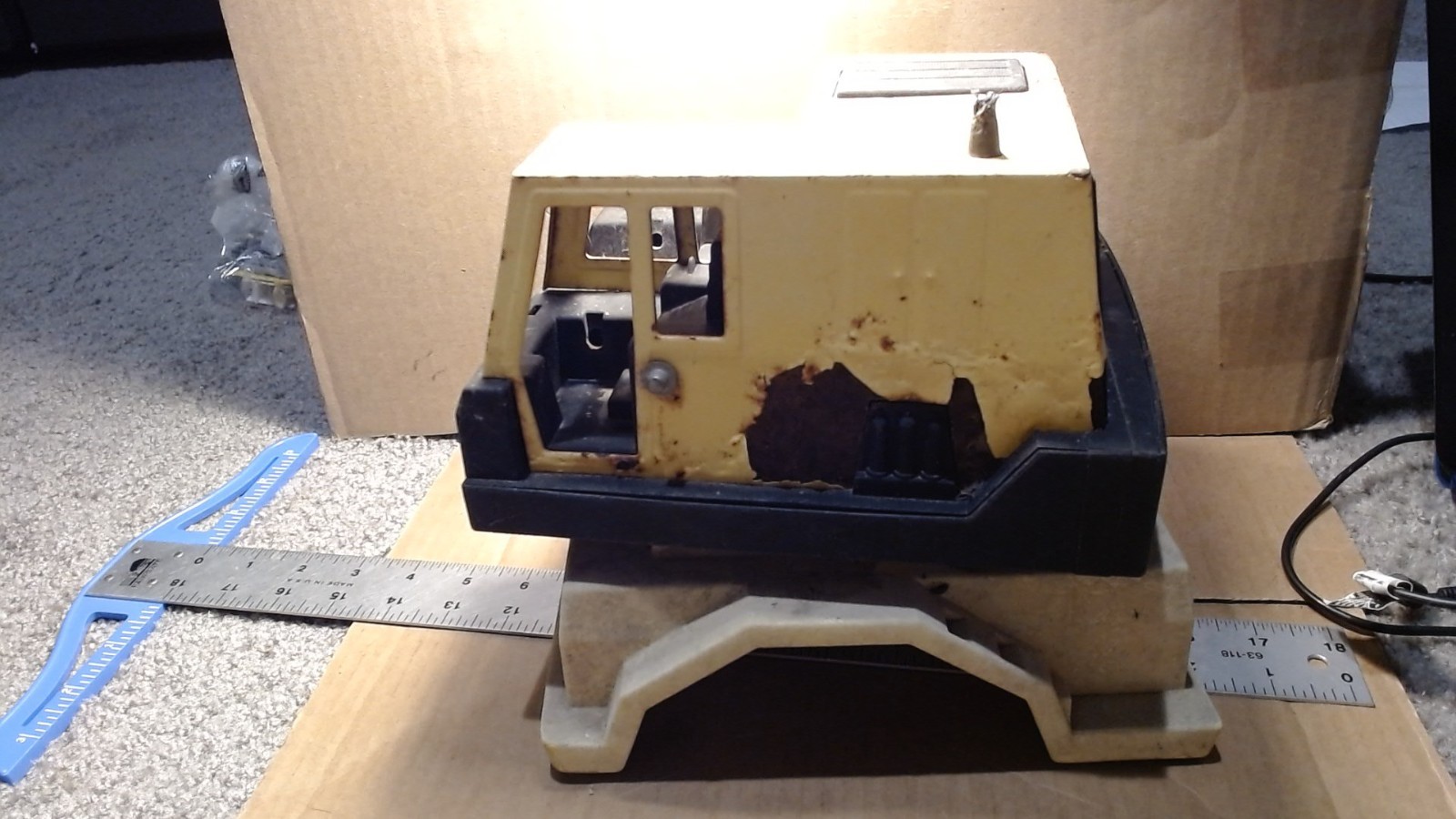 1980’s Tonka Pressed Steel Excavator/Backhoe Truck Cab & Base 1/16/18 Scale JYP