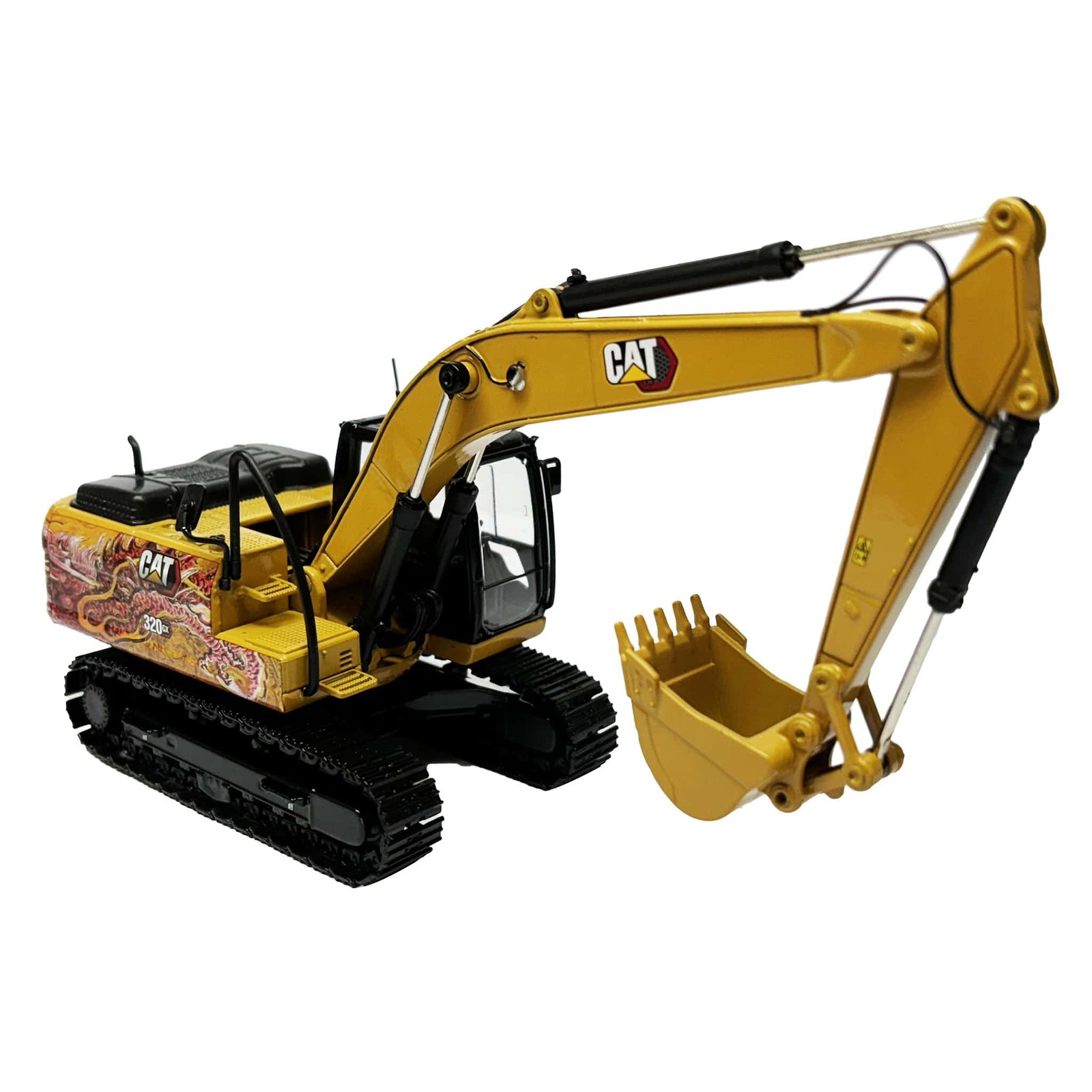 Diecast Master 1/50 CAT 320 GX Hydraulic Excavator DragonTotem Decoration 85674L