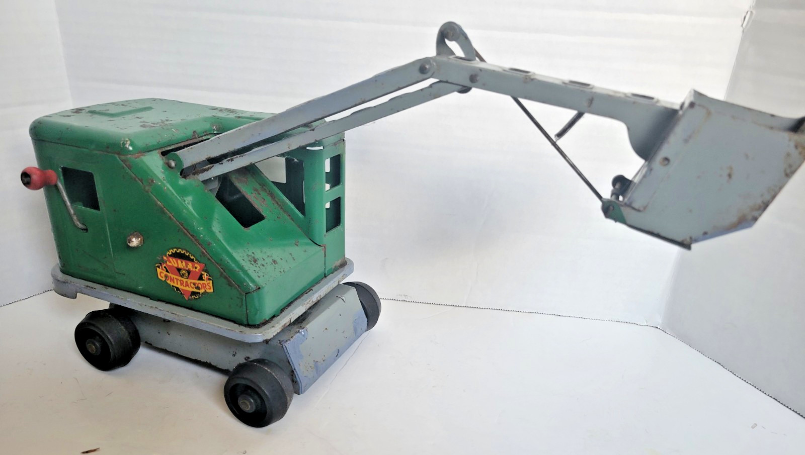 Vintage LUMAR CONTRACTORS MARX Power Shovel Crane Excavator Pressed Steel –