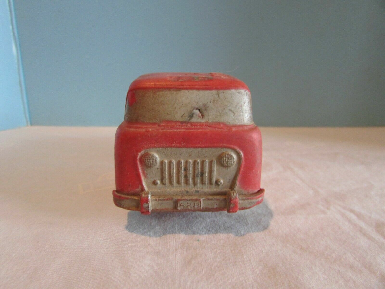 VINTAGE AUBURN Toys Vintage Rubber Farm RED TRUCK WHITE TIRES