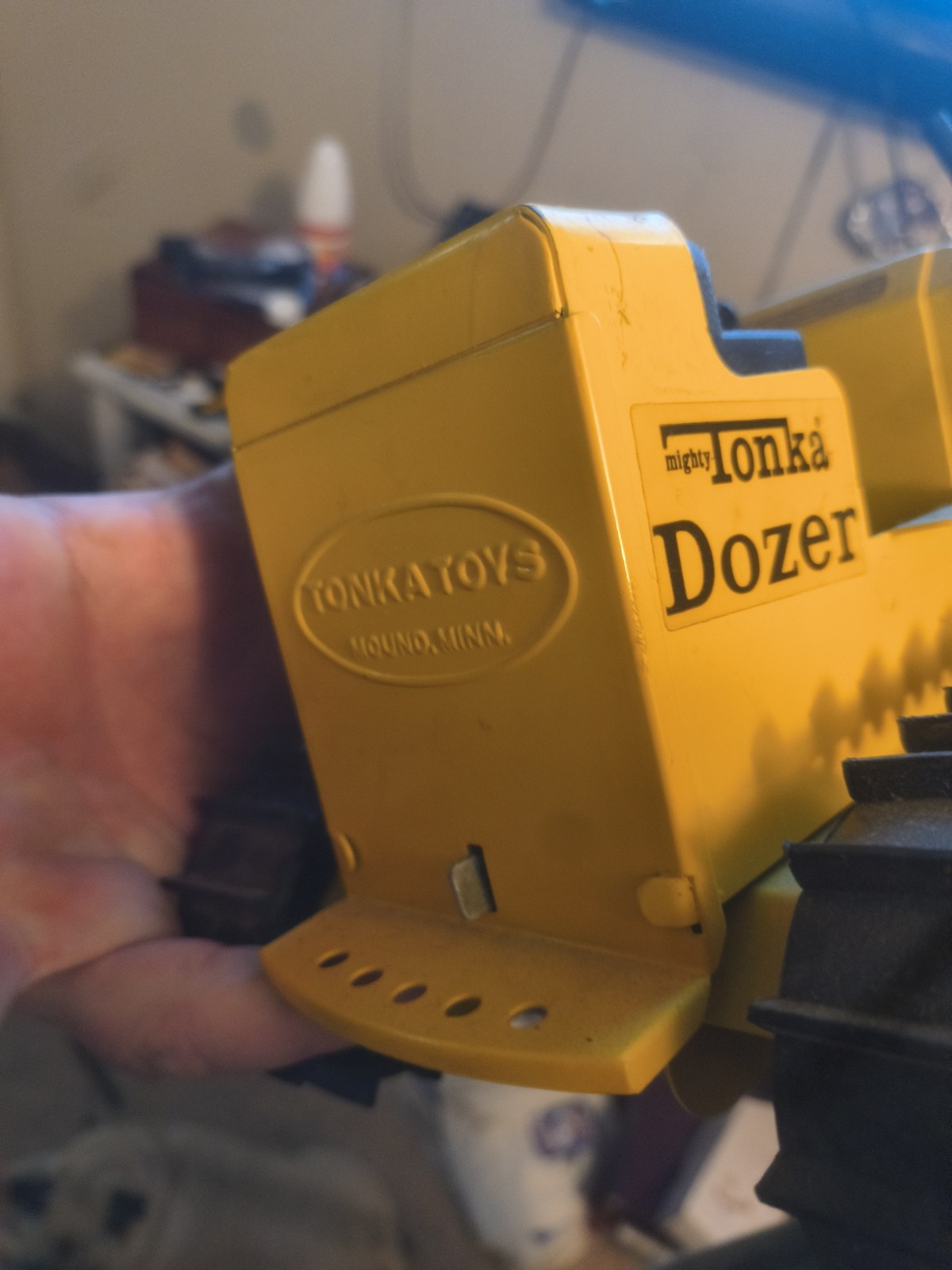 1970s Vintage Yellow Mighty Tonka Dozer T-9 In Almost Mint Condition Verry Rare.
