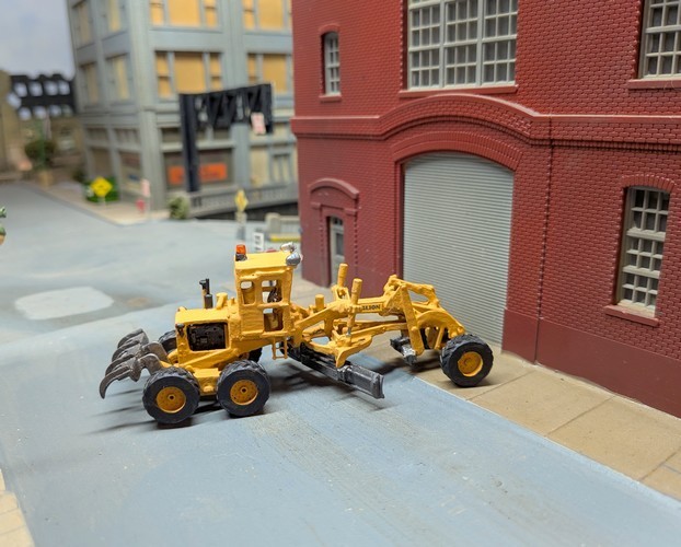 1/87 HO Scale Custom Built 1960s Era Galion Grader, 3D Printed, Resin Model