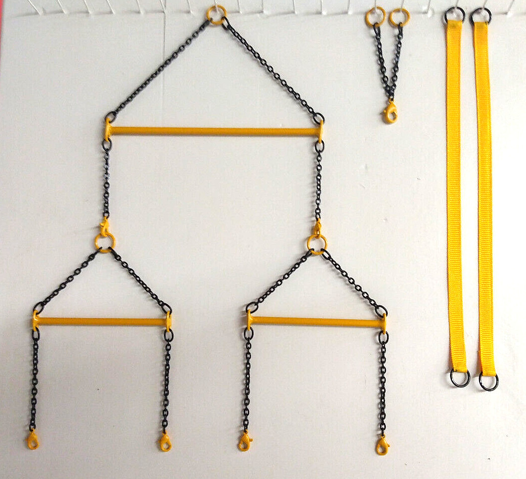 Triple Beam Painted Metal Alloy Spreader Set Authentic Liebherr Yellow 1/50th