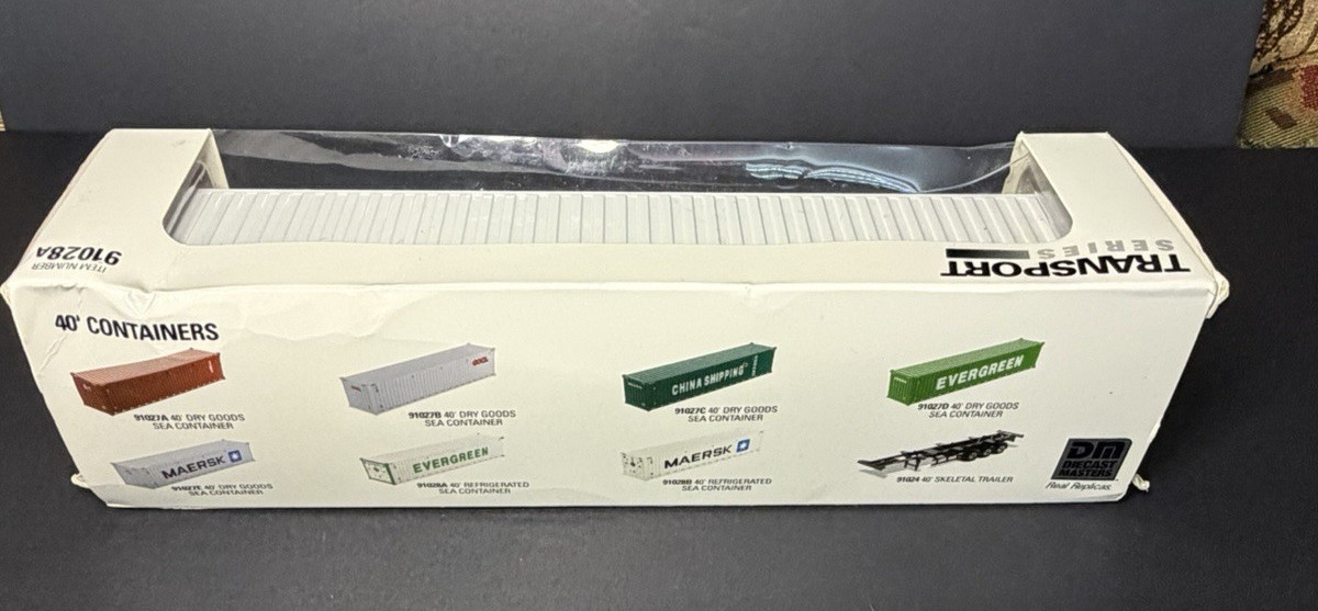 DieCast Masters 91028A 1:50 EverGreen 40′ White Refrigerated Shipping Container