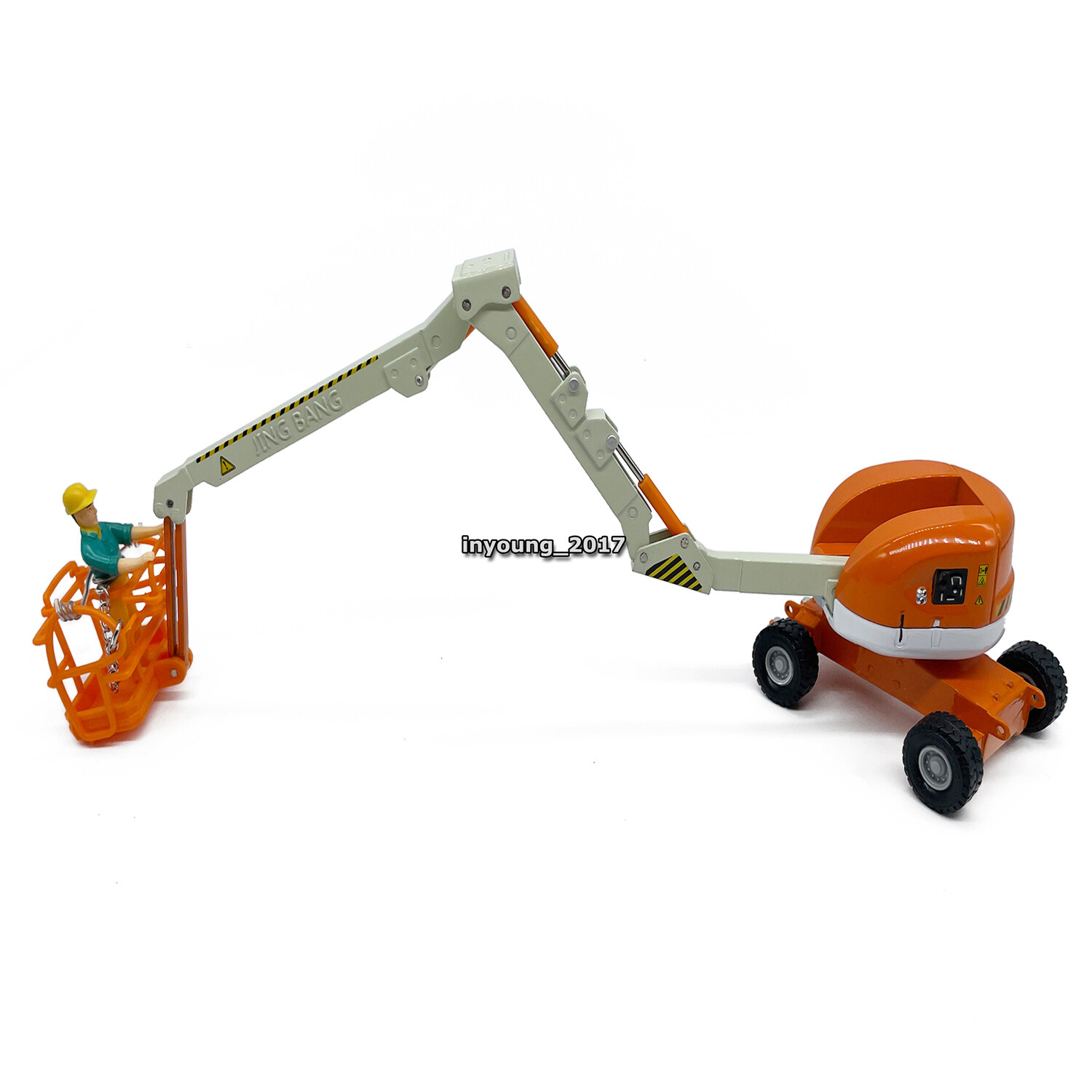 Aerial Work Platform Truck Toy Construction Vehicle Diecast Model Toys Orange