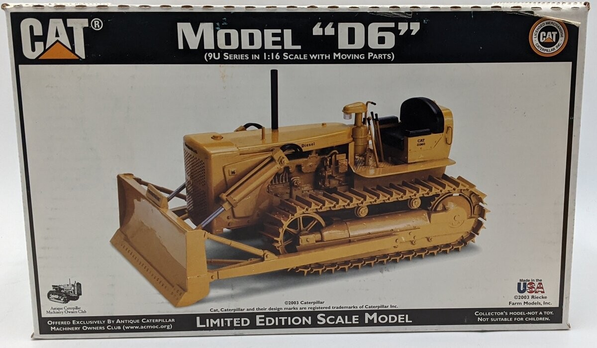 Caterpillar 1:16 Scale Diecast Caterpillar D6 9U Bulldozer Highway Yellow/Box