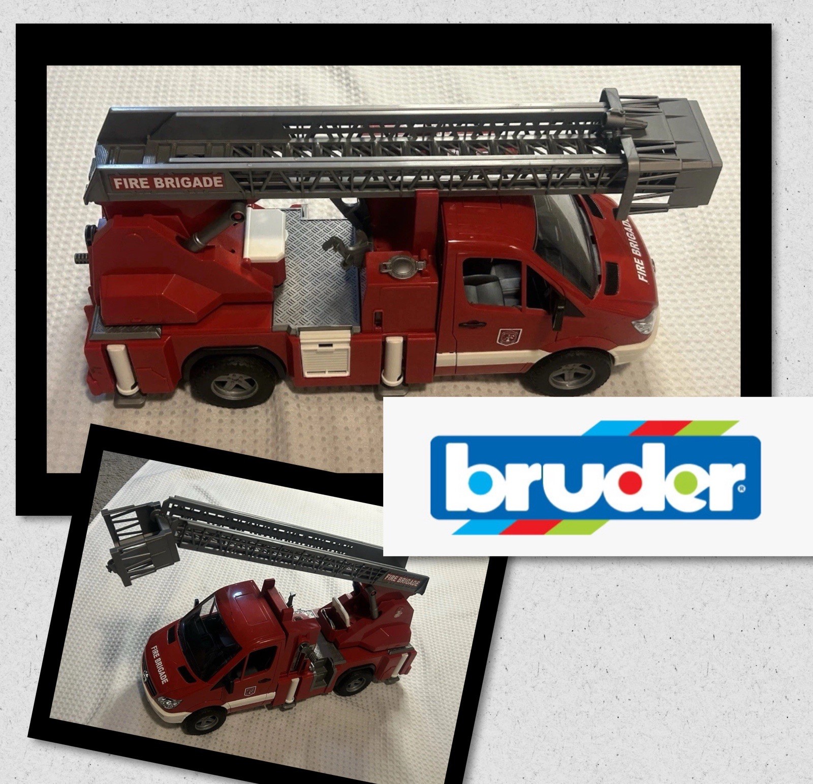 Bruder Man TGA – Vintage 1:16 Bruder Mercedes Toy FIRETRUCK Fire Engine Ladder