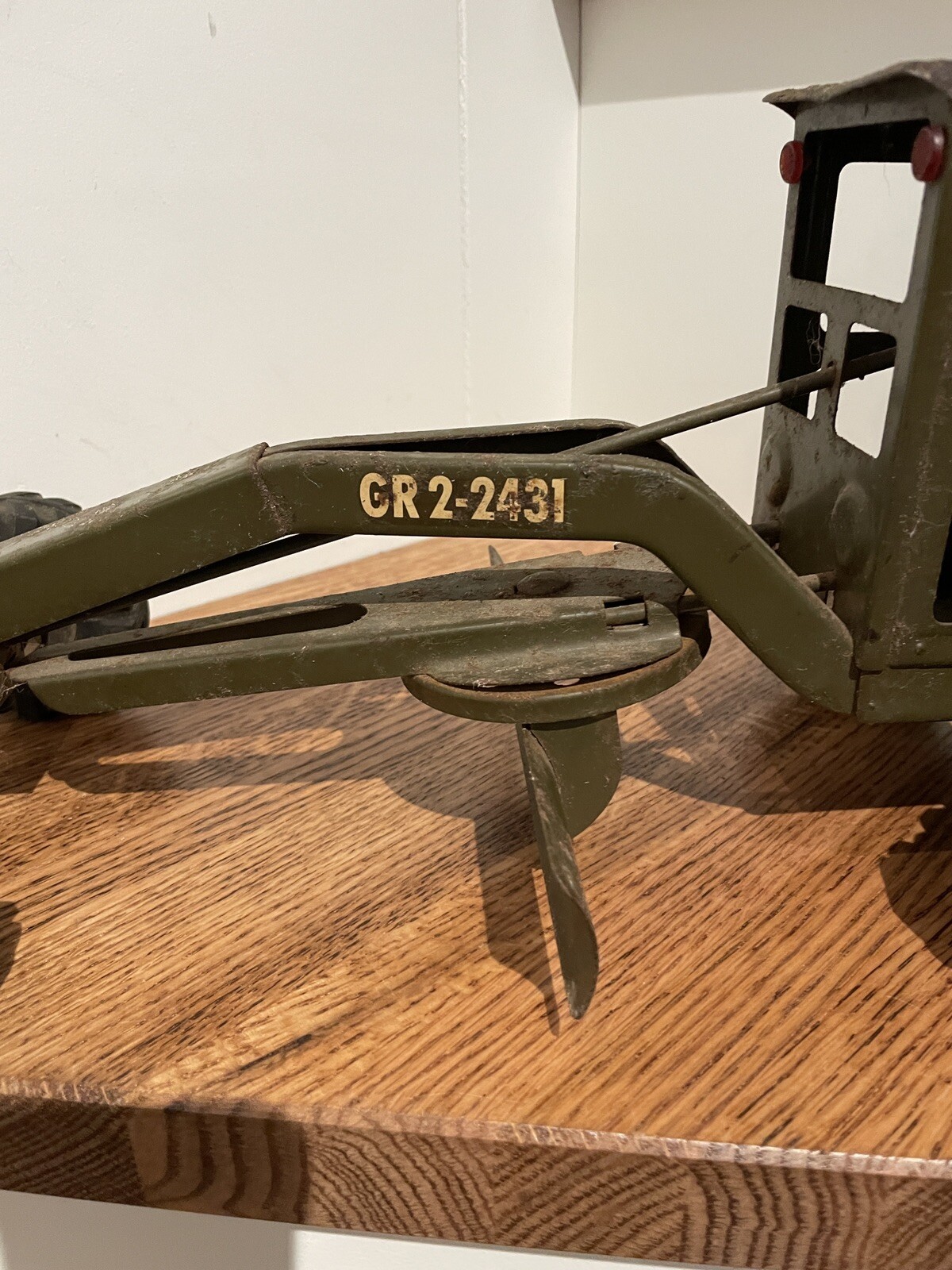 Vintage Tonka GR 2-2431 Army Green Bulldozer & Toys Caterpillar Grader Truck