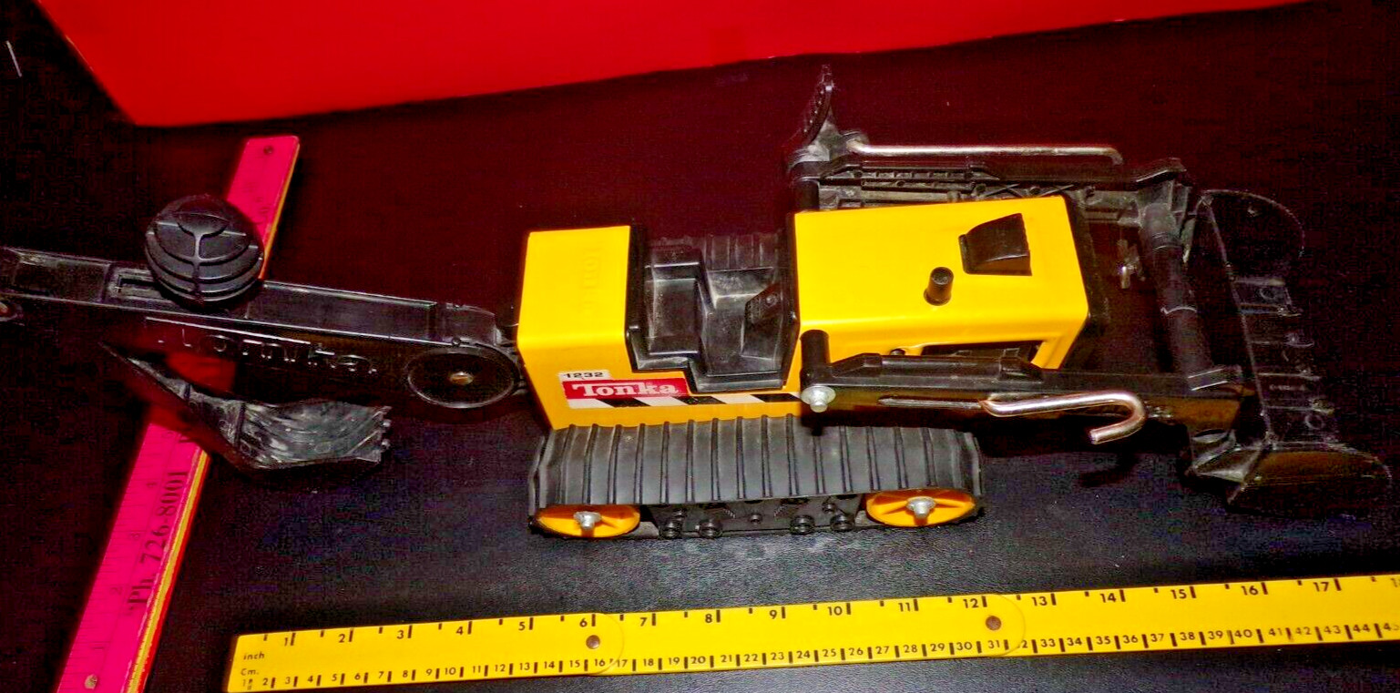 Mighty Tonka Tracked Loader/ Back Hoe Dozer 1232 GREAT Condition