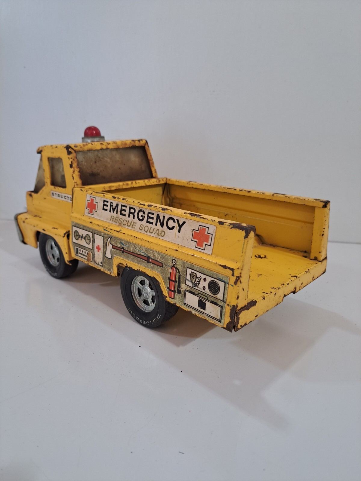 Vintage Pressed Metal Structo Emergency Rescue Squad Truck (Restoration Piece)