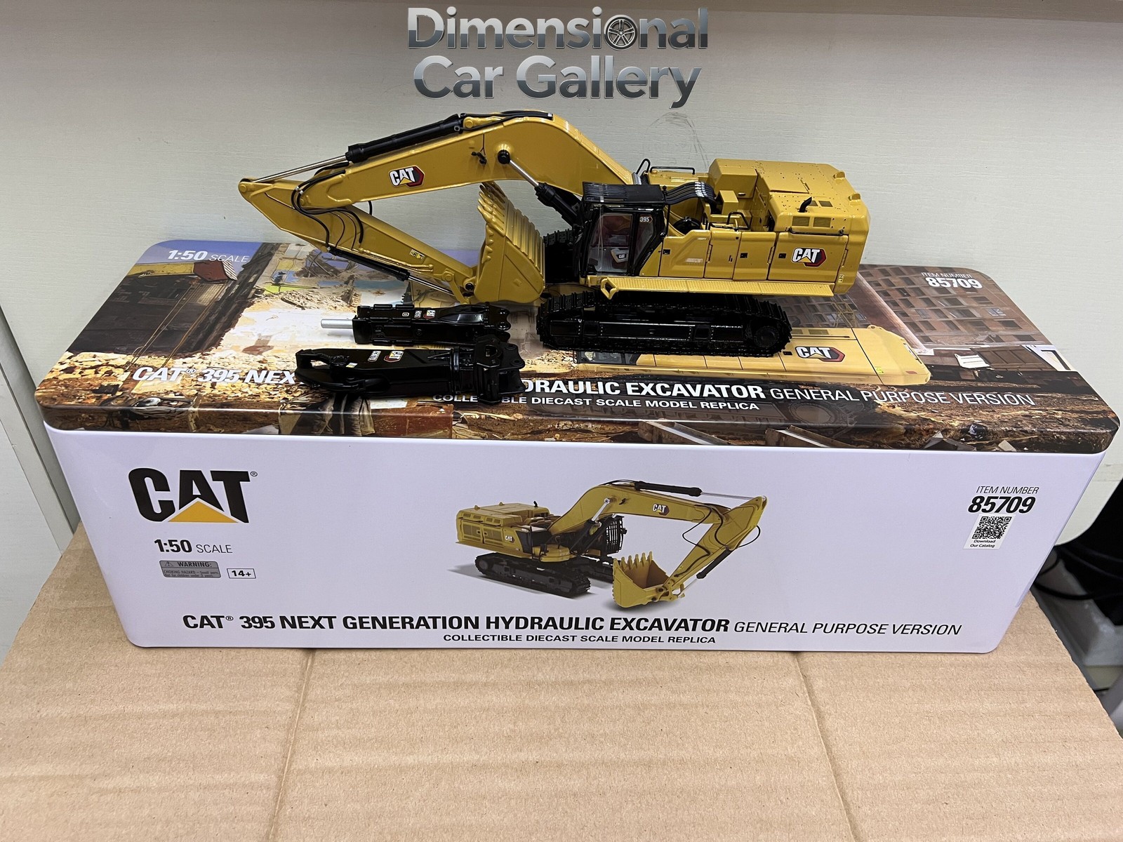 DM 1:50 CAT 395 NEXT Excavator Crushing Hammer Demolition Pliers Model 85709