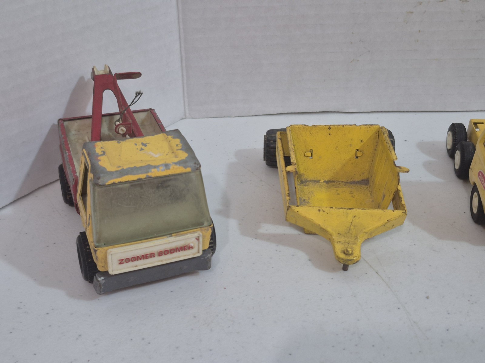 Lot of 5 Vintage Construction Metal Toys Tonka Japan Topper Wrecker Bulldozer JD