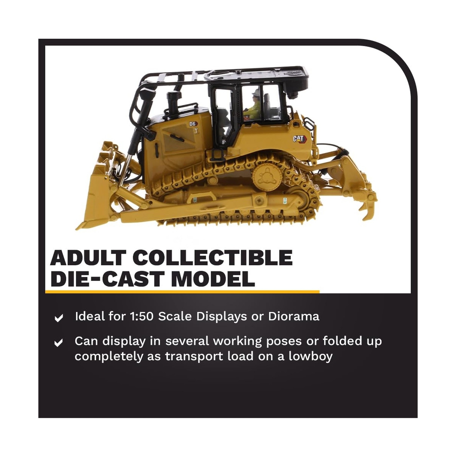 Diecast Masters 1:50 Caterpillar D6 XW SU Track-Type Tractor | High Line Seri…