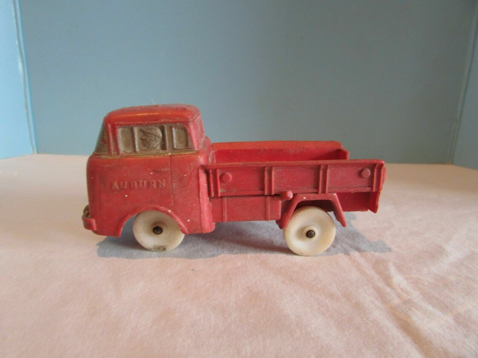 VINTAGE AUBURN Toys Vintage Rubber Farm RED TRUCK WHITE TIRES