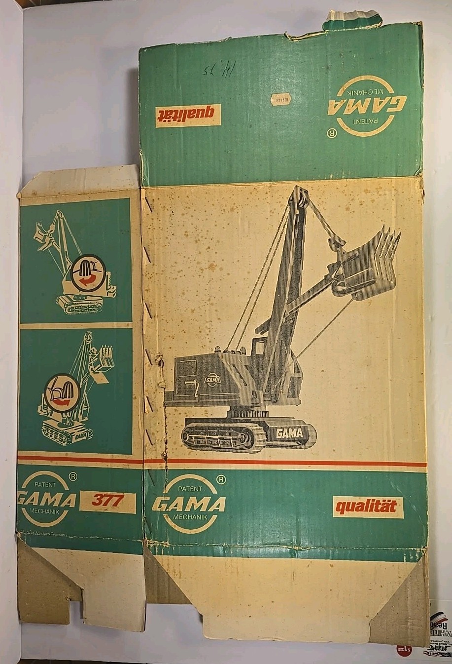 Gama Tower Crane Excavator Shovel No. 377 Box Only