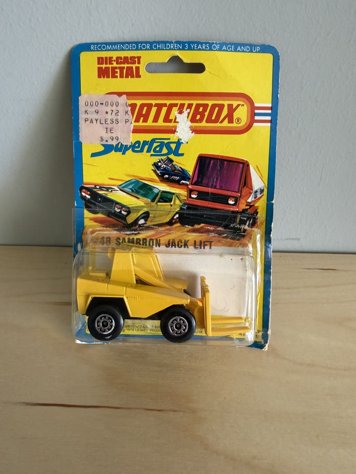 Matchbox Superfast Samborn Yellow Forklift Die-cast Metal 1976