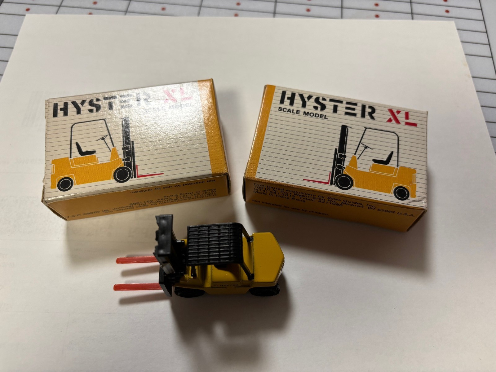 Hyster XL Scale Model Forklift Truck Sales Guides Inc. WI Adult Collectible Toy