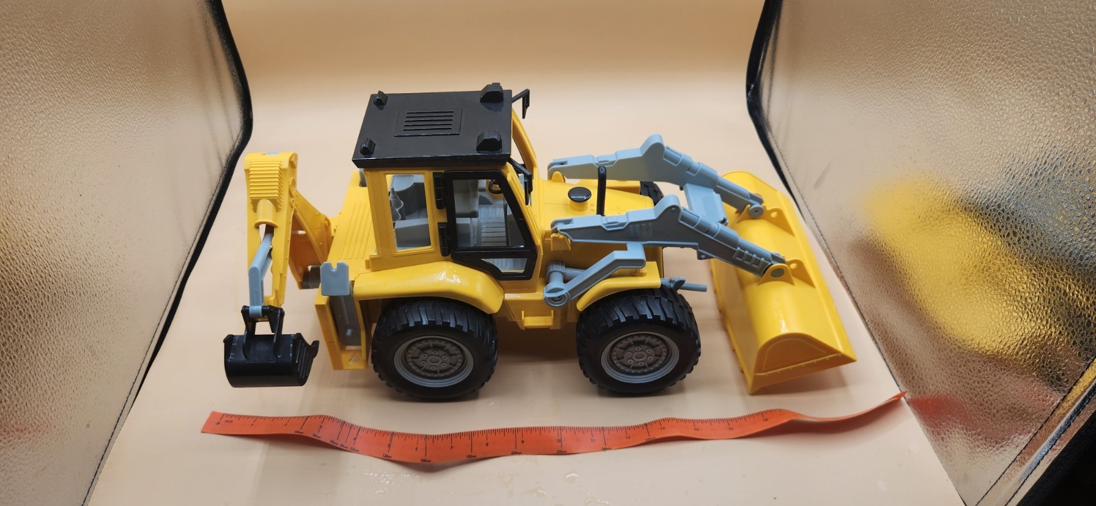 DRIVEN by Battat Backhoe Loader Construction Toy Vehicle sounds and moving parts
