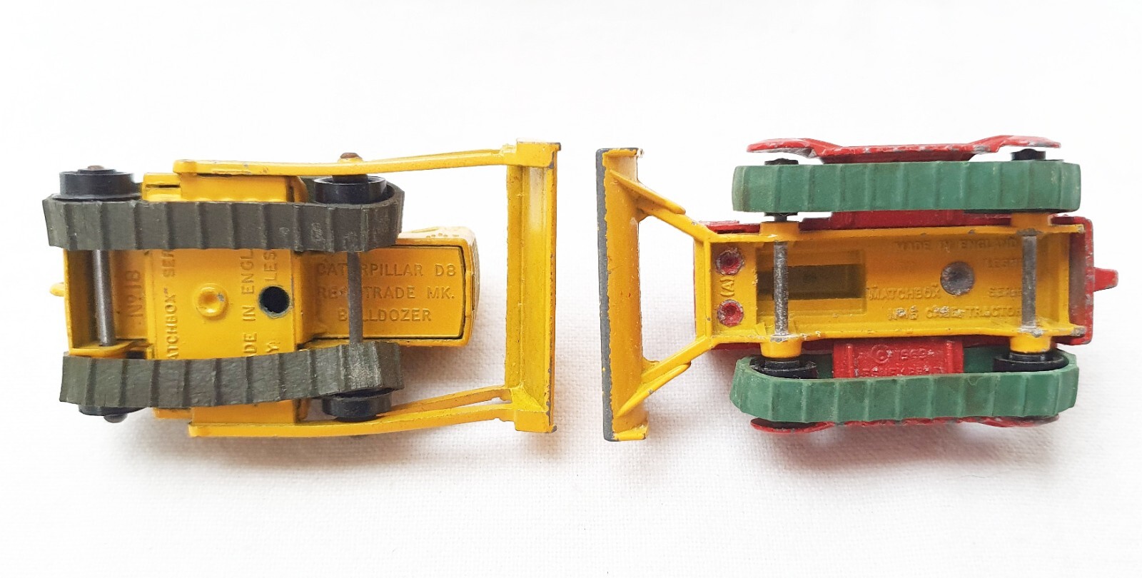 Matchbox Lesney 1:64 CATERPILLAR D8 BULLDOZER & CASE TRACK TRACTOR #18 NMIB`64