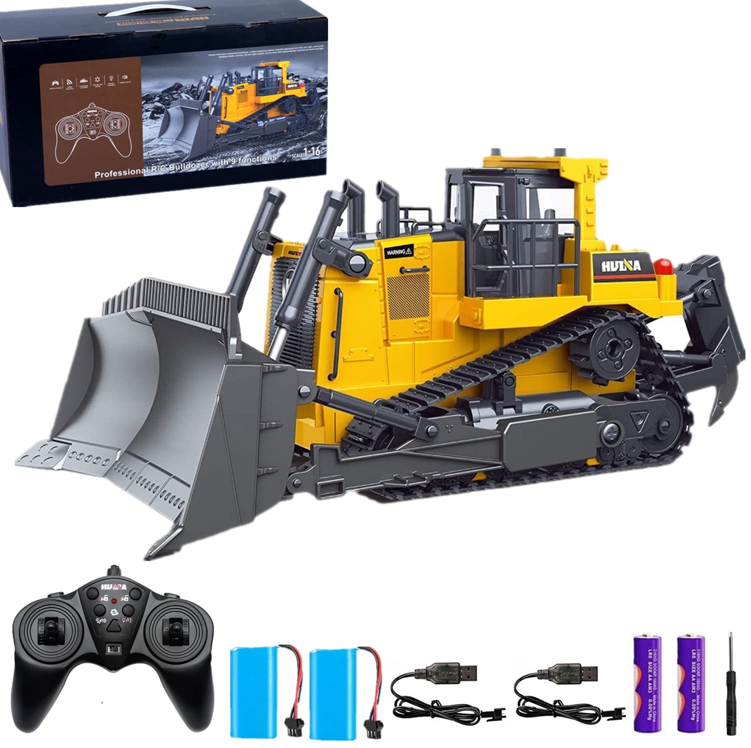 Bulldozer De Nueve Canales Với Luces Y Sonidos Para Ninos De Tres Anos Pro
