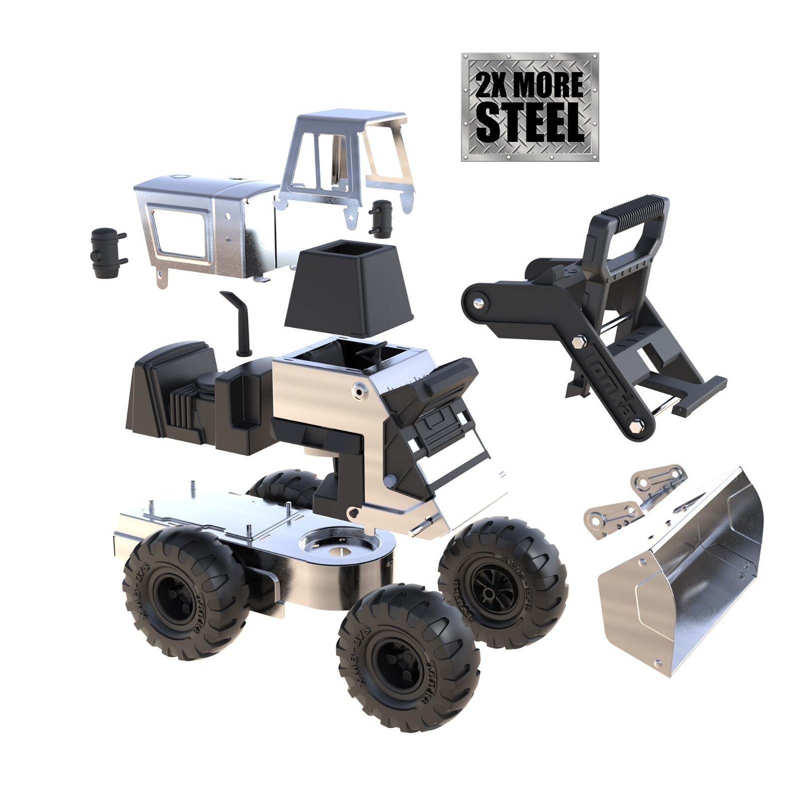 Heavy-Duty Metal Toy Truck – Retro Collector’s Edition, Front Loader for Kids 3+