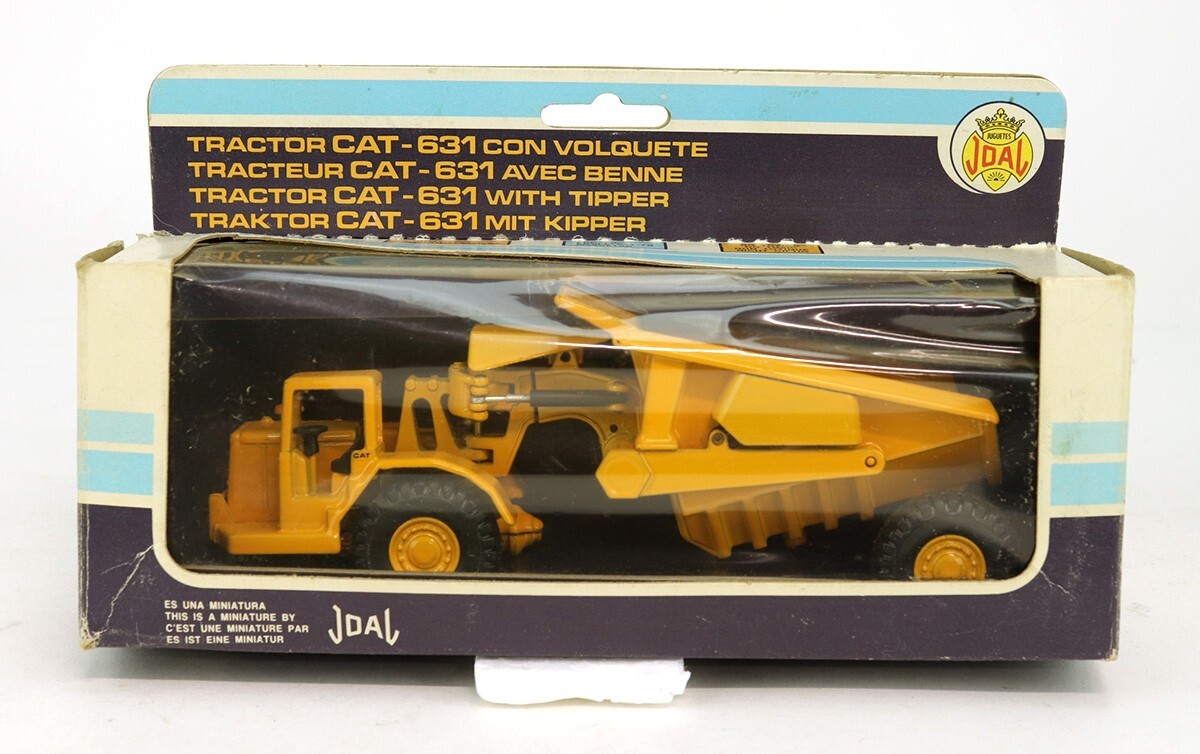 JOAL Tractor CAT 631 With Tipper Metal Diecast boxed