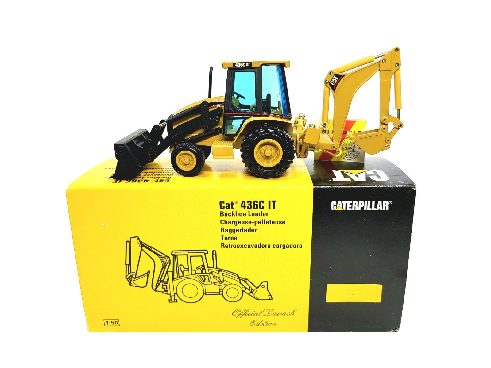 Caterpillar Cat 436C IT Backhoe Loader with Cab – NZG 1:50 Scale Model #429 New