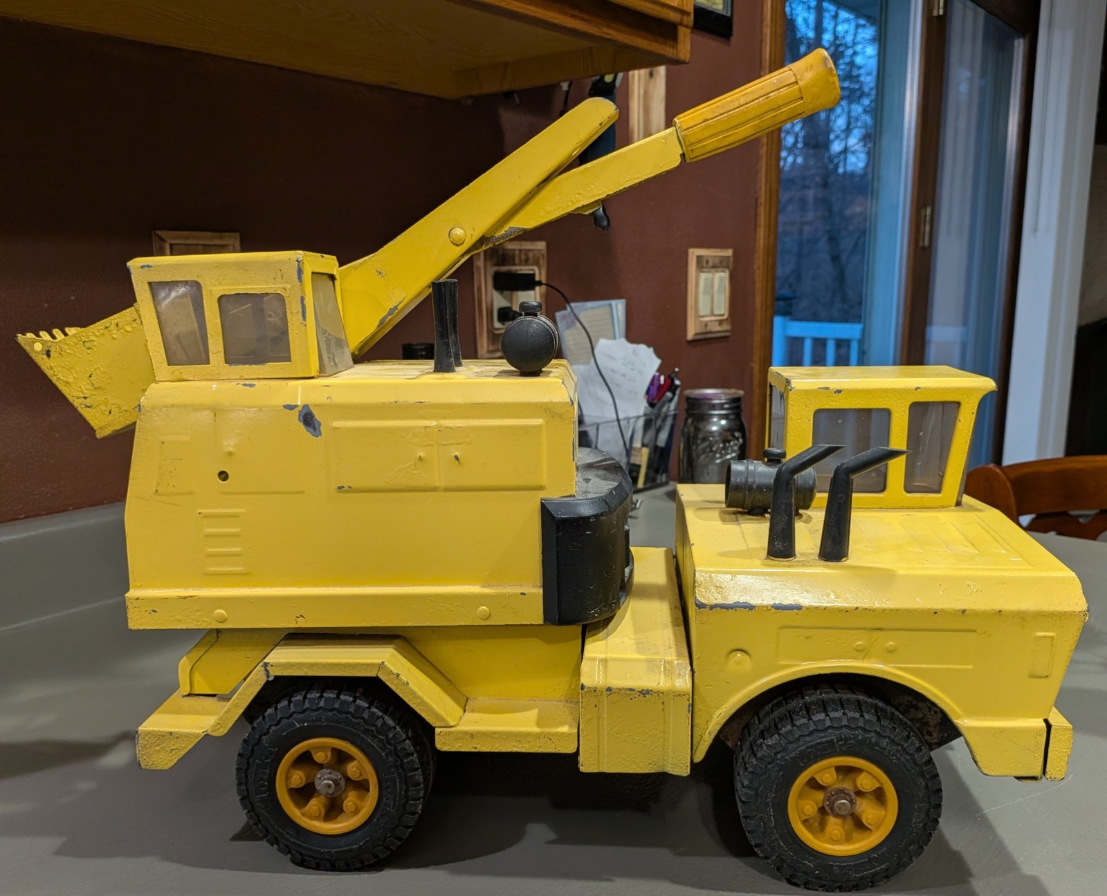 1965 Tonka Metal Trencher Backhoe Loader 18″