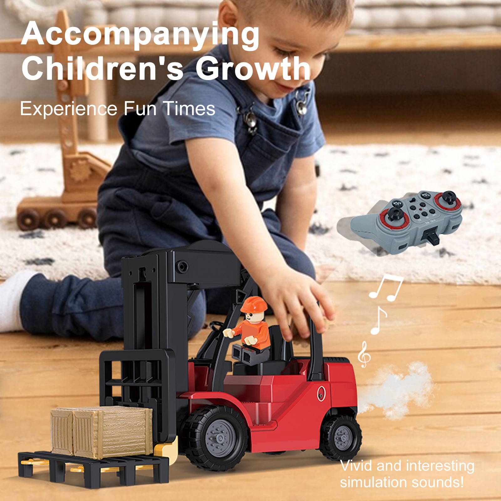 1/24 Scale Remote Control Forklift 2.4Ghz RC Construction Vehicle Toy With MJWU