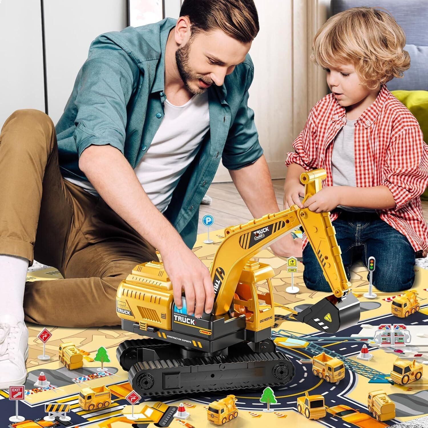 Construction Truck Toys New – Set, Friction Powered, Durable & Fun