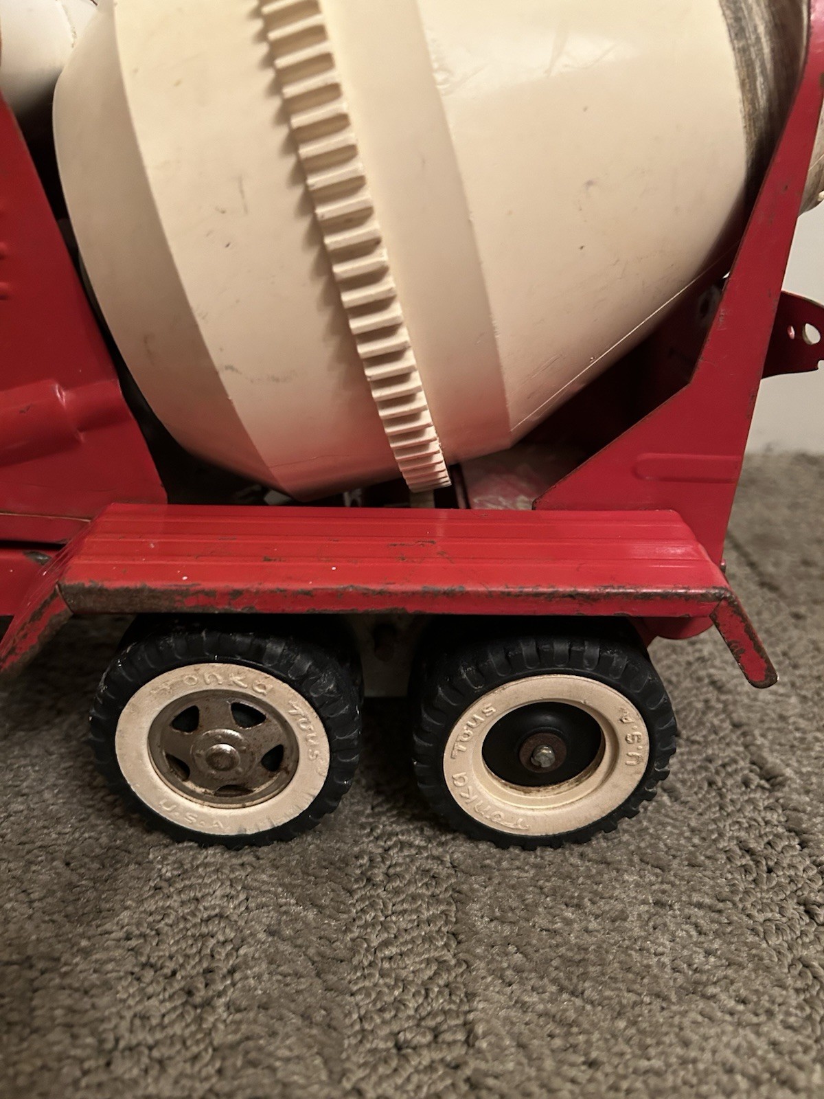 1960s Tonka Gas Turbine Cement Mixer Truck #620 Red White Missing Parts Read!