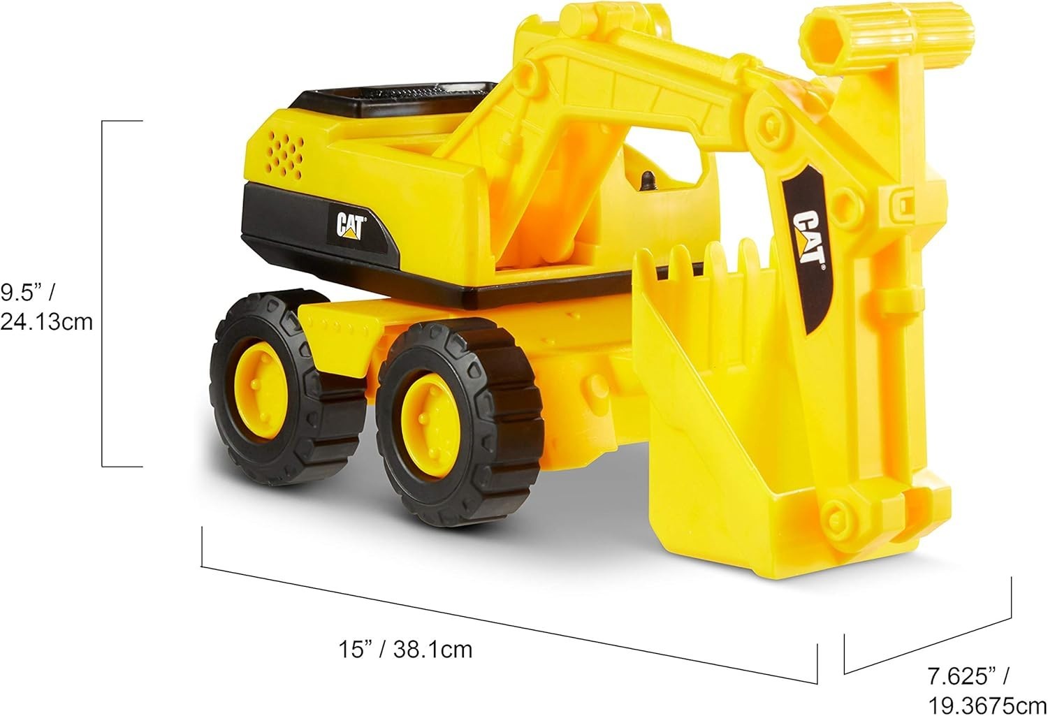 Durable CAT Tough Rigs 15″ Dump Truck Excavator 2 Pack Weather Resistant Toy
