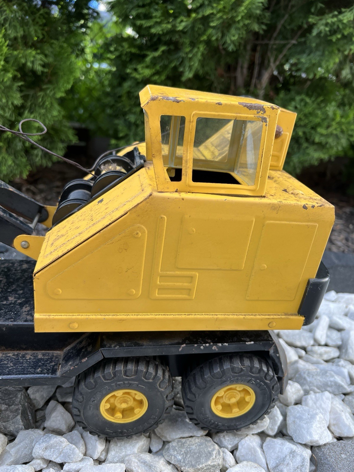 Vintage 70s Nylint Jumbo Michigan Pressed Steel Crane