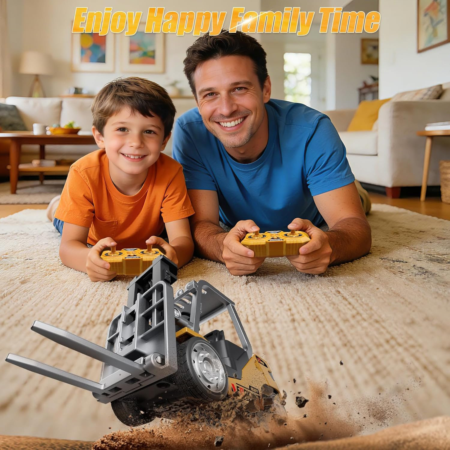 Mini Forklift Remote Control 1:64 RC Forklift Toy, 2.4GHz Construction Vehicle w