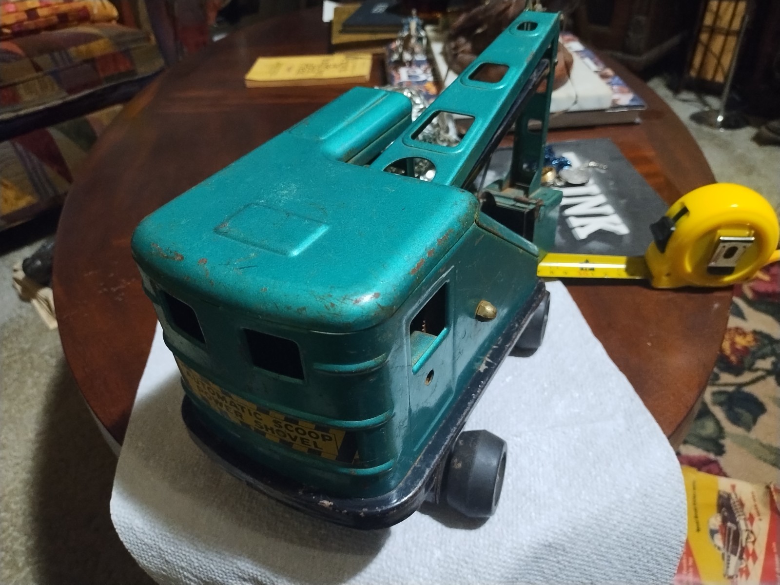 Vintage LUMAR CONTRACTORS MARX Power Shovel Crane Excavator Pressed Steel