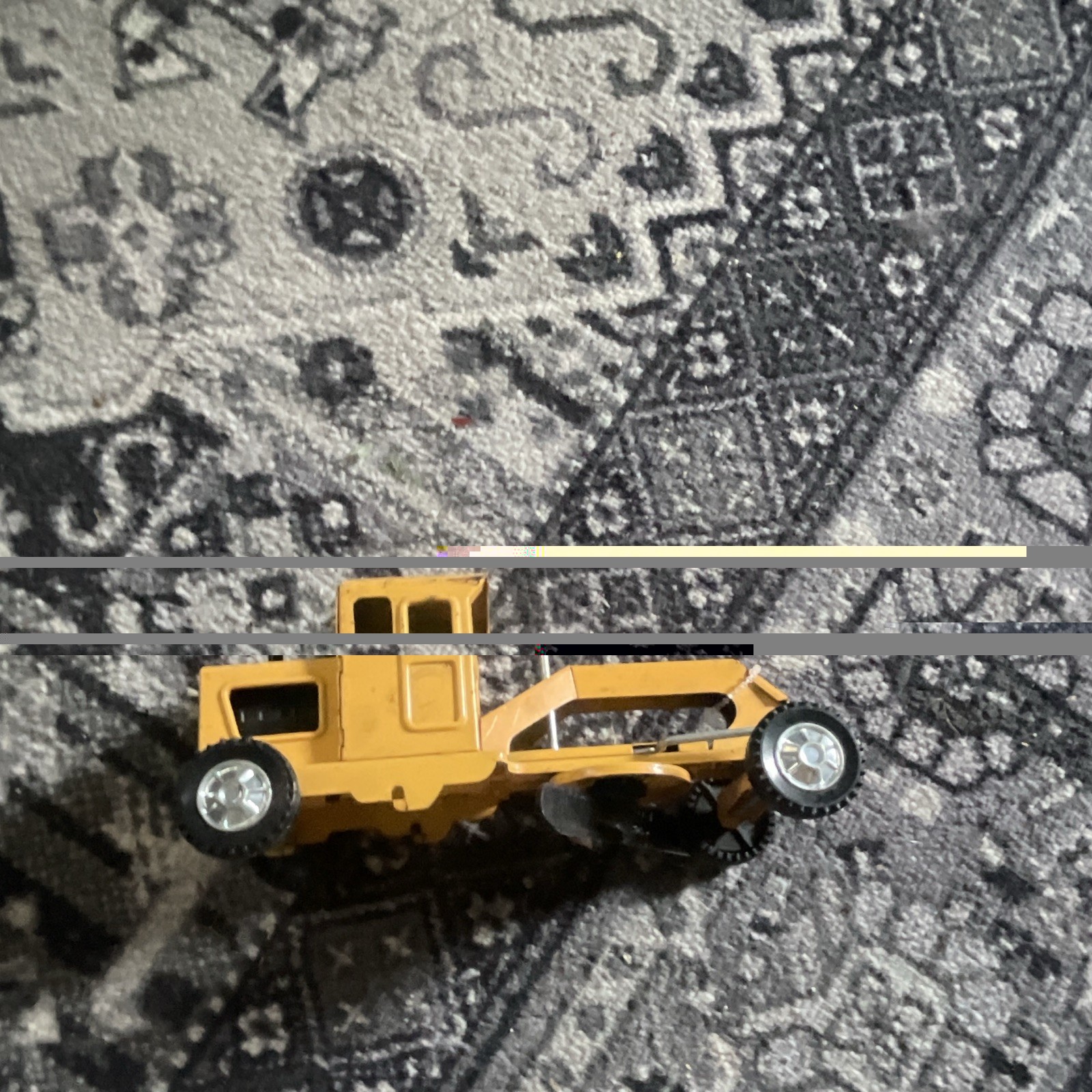 Yellow & Black Diecast Toy Construction Road Roller/Compactor Vehicle