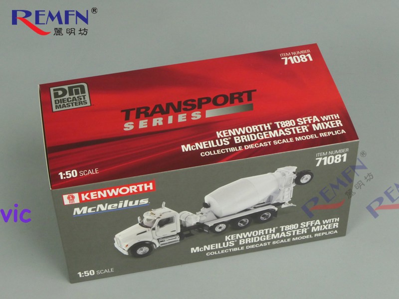 Kenworth T880SFFA 1/50 Concrete Mixer Truck–Diecast Model Collector Display Gift