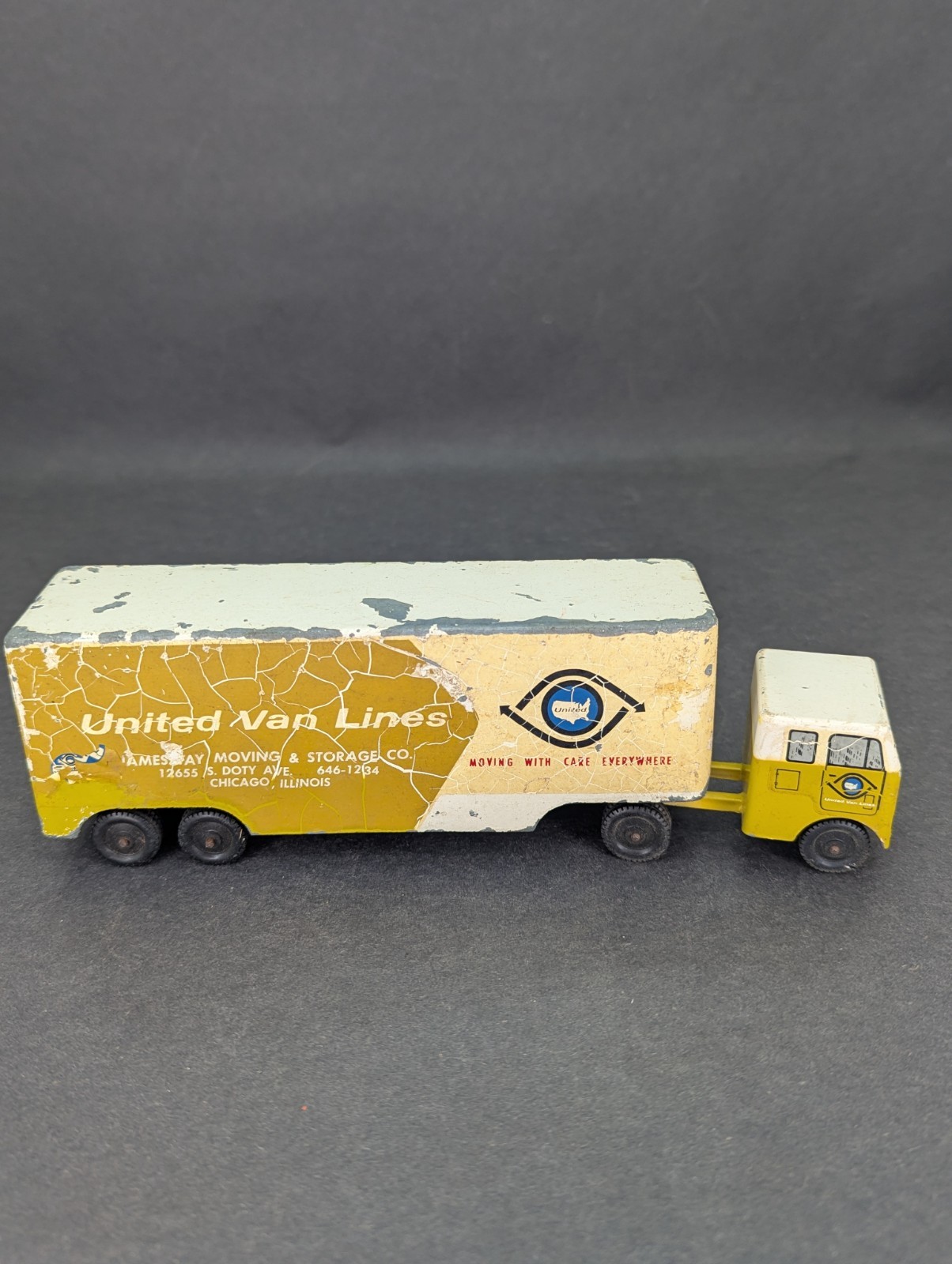 Ralstoy 16 18 Diecast Toy Lot Allied Van Lines Moving Semi Truck Trailer Vtg