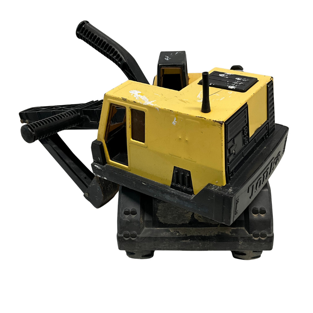 Vintage Tonka Crane Grapple Loader Arm Classic Yellow & Black Metal & Plastic