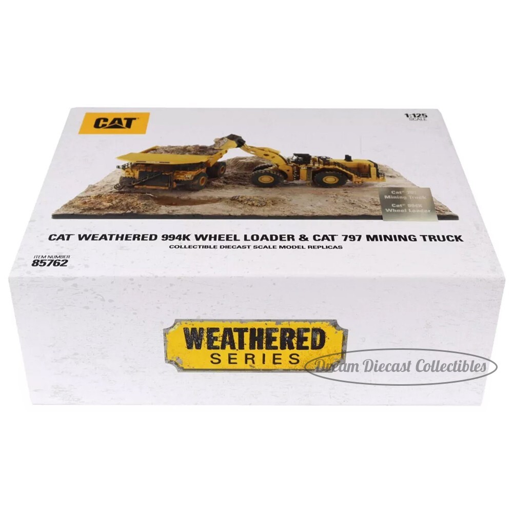 ⭐1:125 CAT WEATHERED 994K WHEEL LOADER & 797F MINING TRUCK DIECAST MASTERS 85762