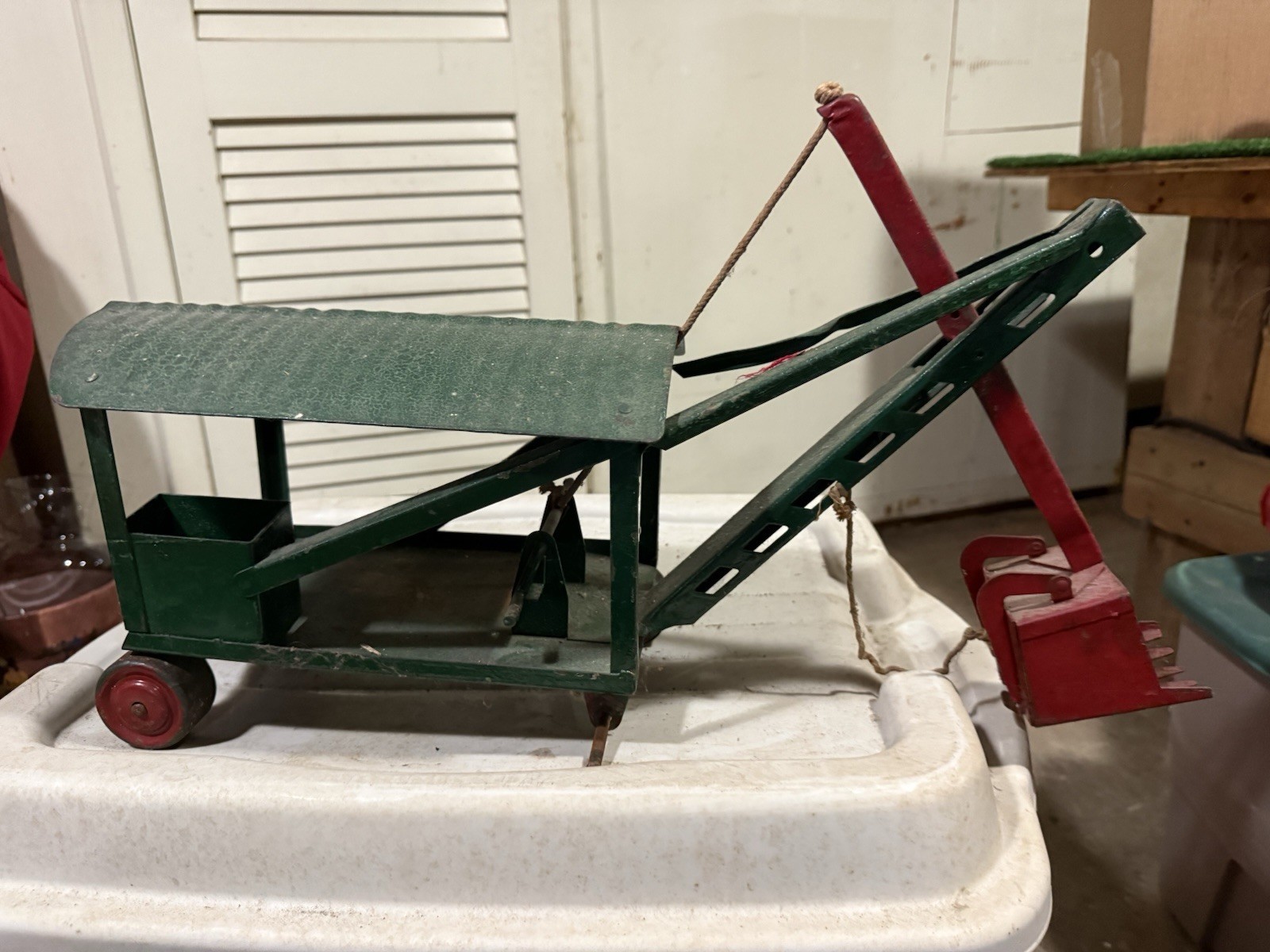 Vintage Buddy L Moline IL Pressed Steel Articulated Steam Shovel